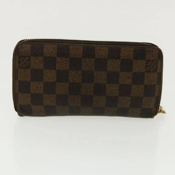 LOUIS VUITTON Damier Ebene Epi Wallet Leather 3Set Black White